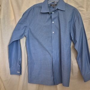 Kenneth Cole Blue Pinstripe Dress Shirt